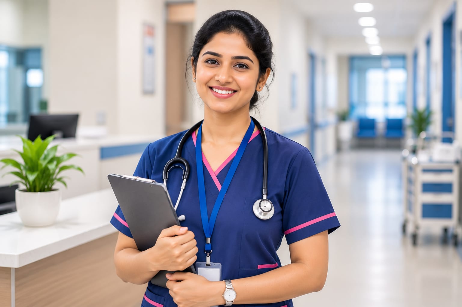Nursing students in training